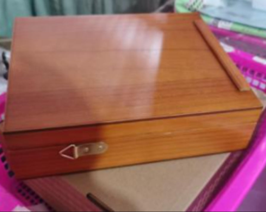 Caja de madera tipo mensajero para escritores, caja de almacenamiento multifunción para herramientas y pinceles de artistas, bolso bandolera portátil de madera estilo retro hecho a mano para cartero