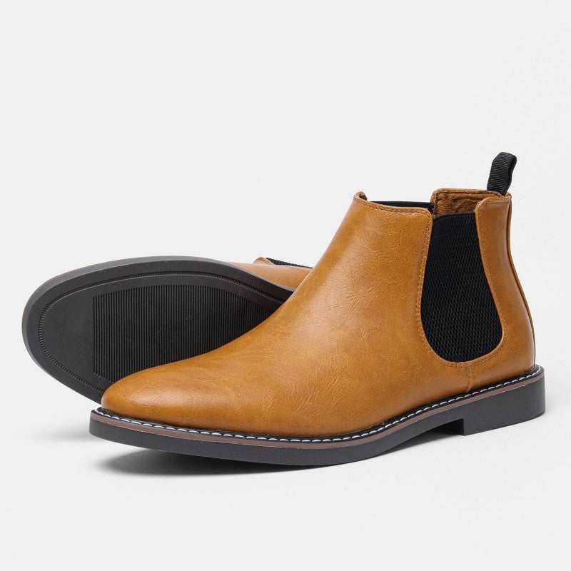 Botas de piel de vaca estilo retro para hombre