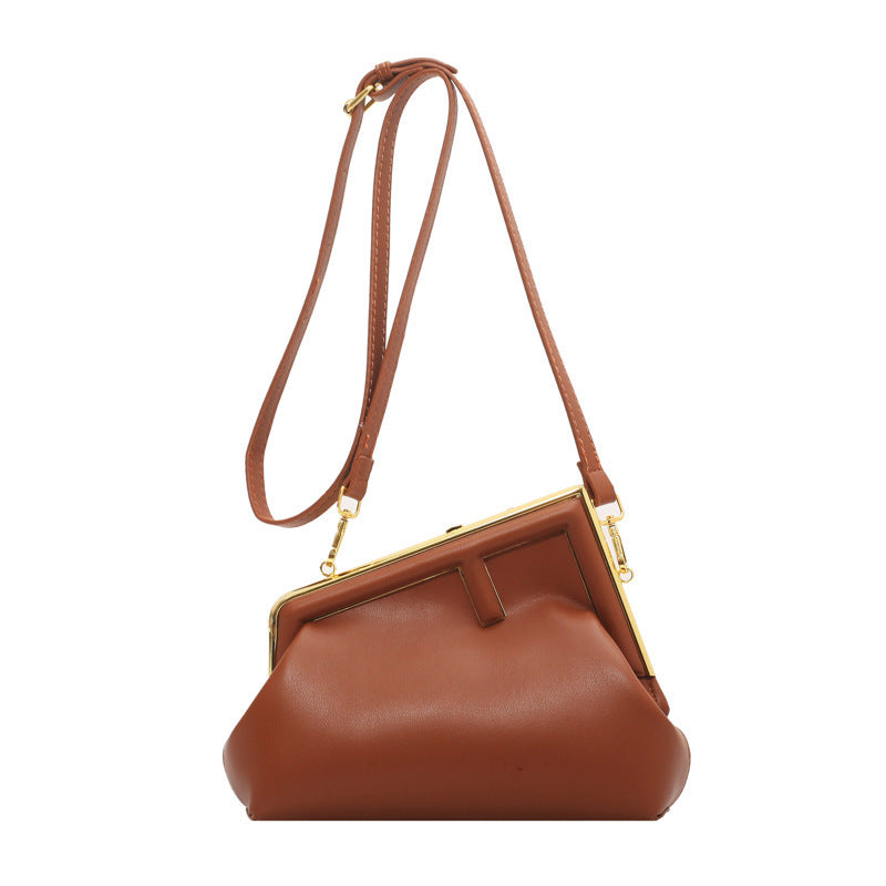 Bolso de hombro informal de color sólido a la moda para mujer