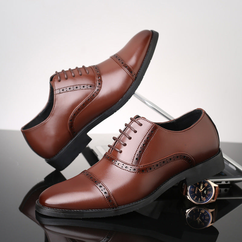 Chaussures en cuir décontractées de style coréen pour hommes