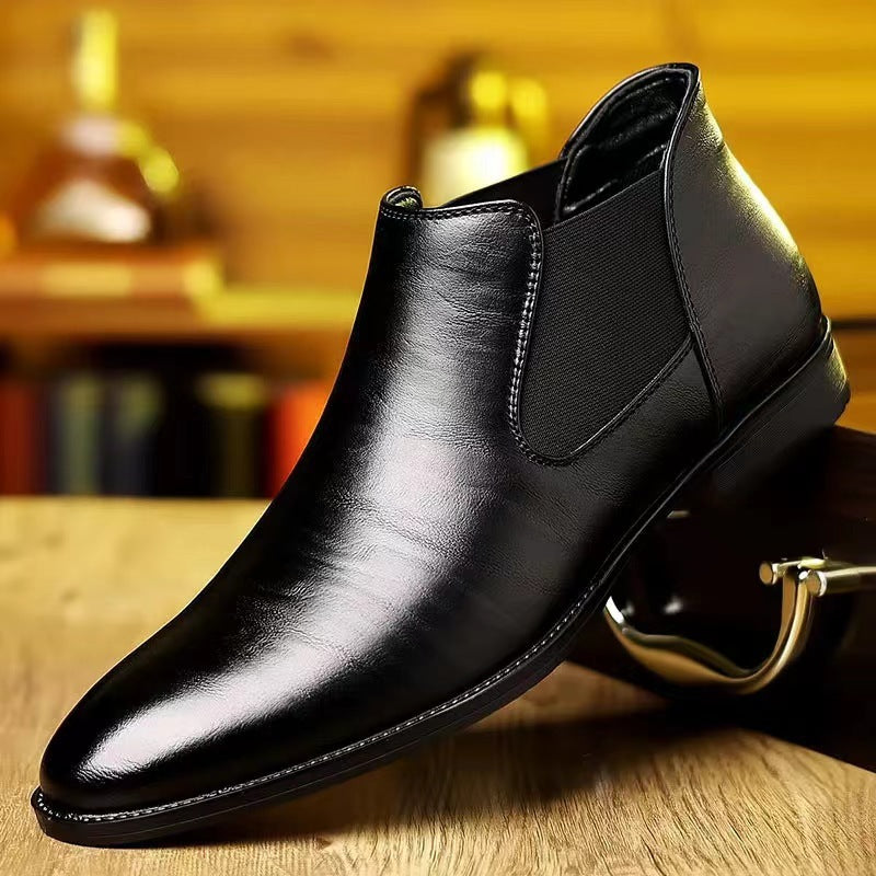 Zapatos de cuero de talla grande para negocios y ocio para hombres