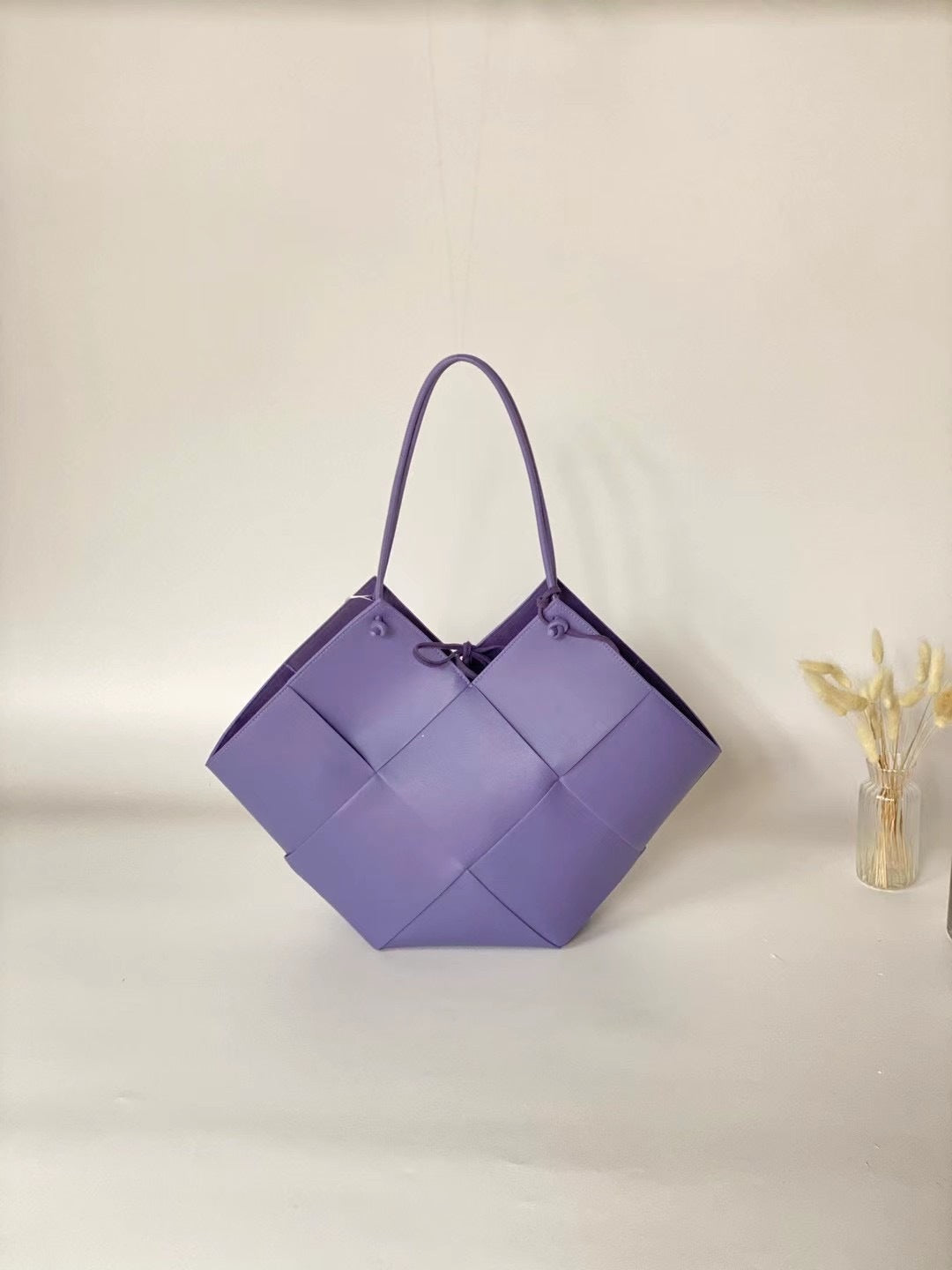 Bolso de mano de piel auténtica para mujer, bolso tejido, moda de primavera y verano