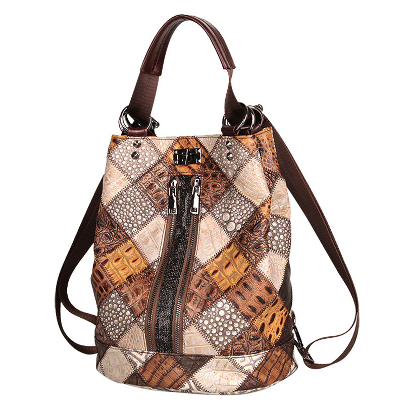 Bolsos de cuero, mochila escolar coreana de moda, mochila informal antirrobo