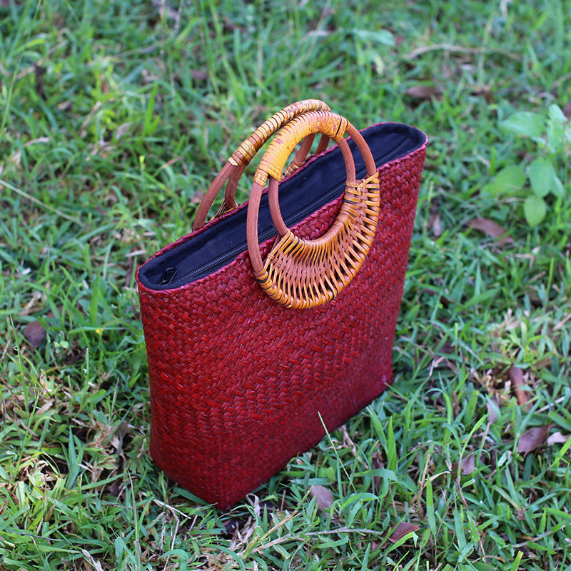 Retro Hand-woven Tourist Women's Handbag