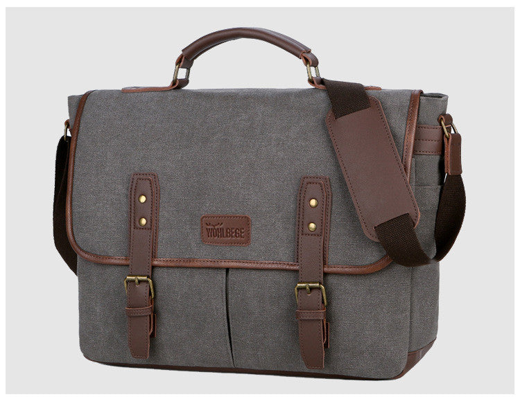 Sac messager portable de voyage en toile pour homme