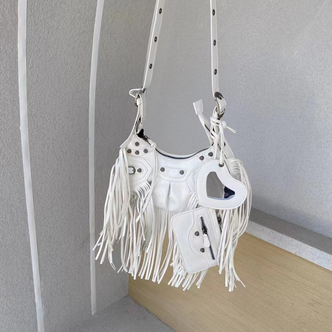 Bolso bandolera vintage de piel con cera de aceite tres en uno para mujer