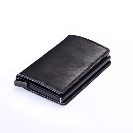 Uminium Alloy Leather Cards Case Mini Wallet Slim Coin Purse