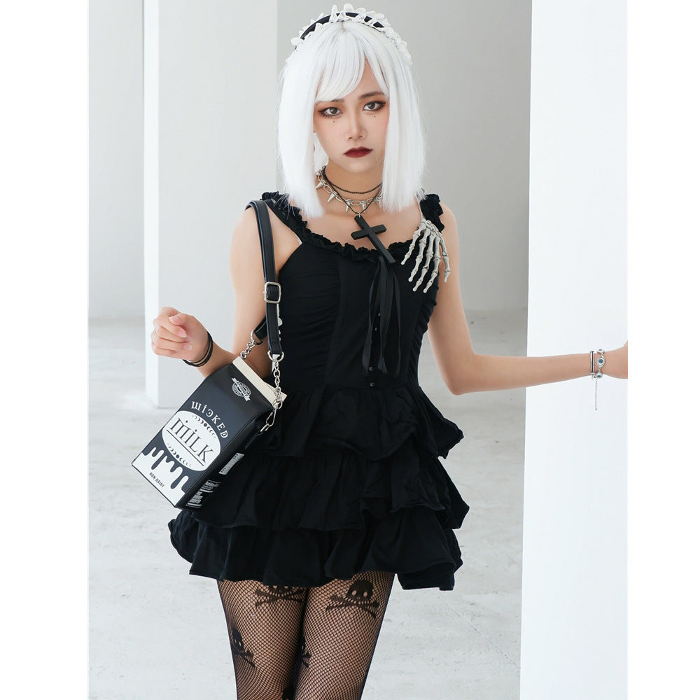 Milk Bucket One Shoulder Hand Hold Diagonal Bag Chain