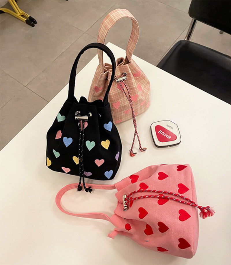 Niche Design Valentine's Day One Shoulder Bucket Bag