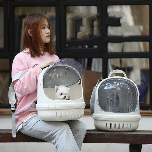 Mochila portátil para mascotas con cápsula espacial para gatos