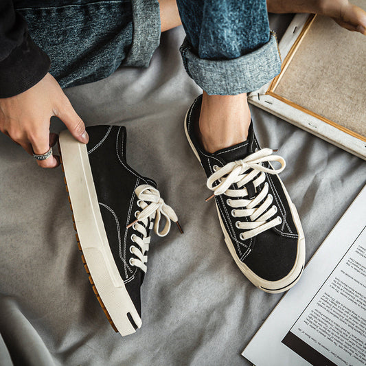 Chaussures décontractées en toile pour hommes de style coréen