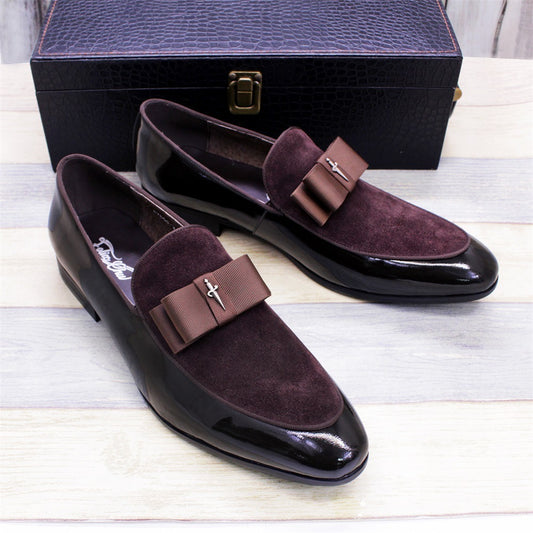 Chaussures pour hommes en cuir verni mat