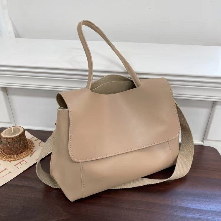 Sac messager fourre-tout en cuir souple de style rétro