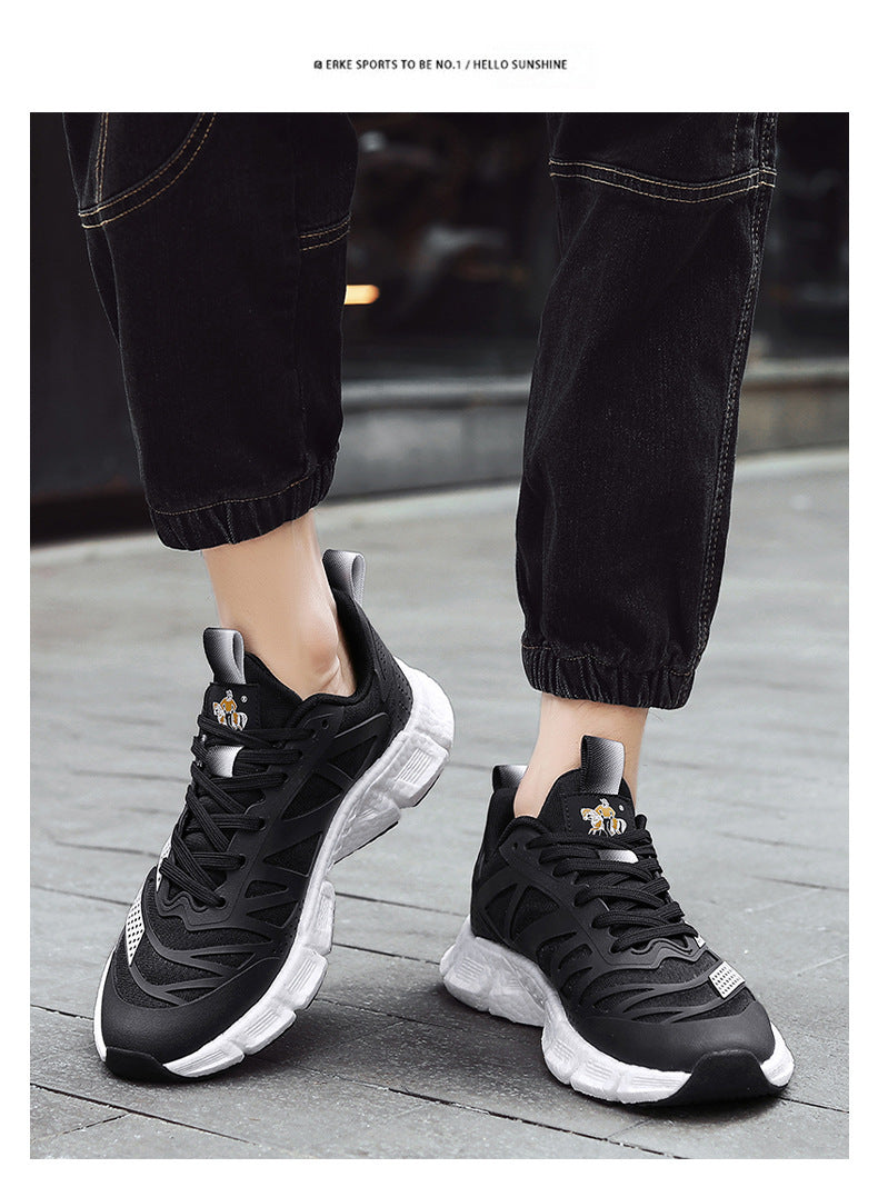 New Couple Fashion Mesh Breathable Trendy Casual Popcorn Soft Sole Sneakers