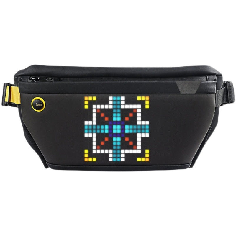 Men's LED Screen Pixel Crossbody Shoulder Bag