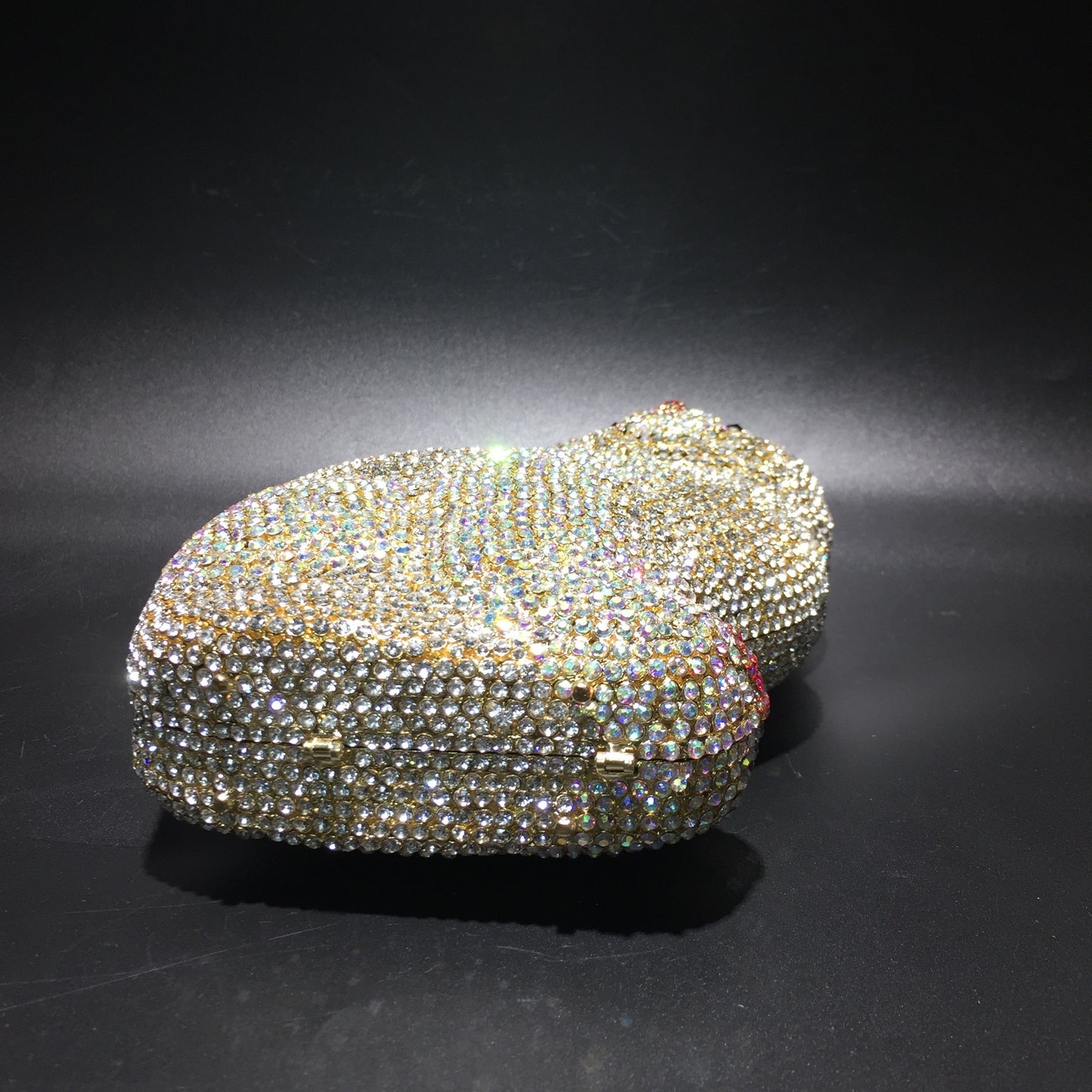 Kitty Rhinestone Stranded Crystal Evening Bag