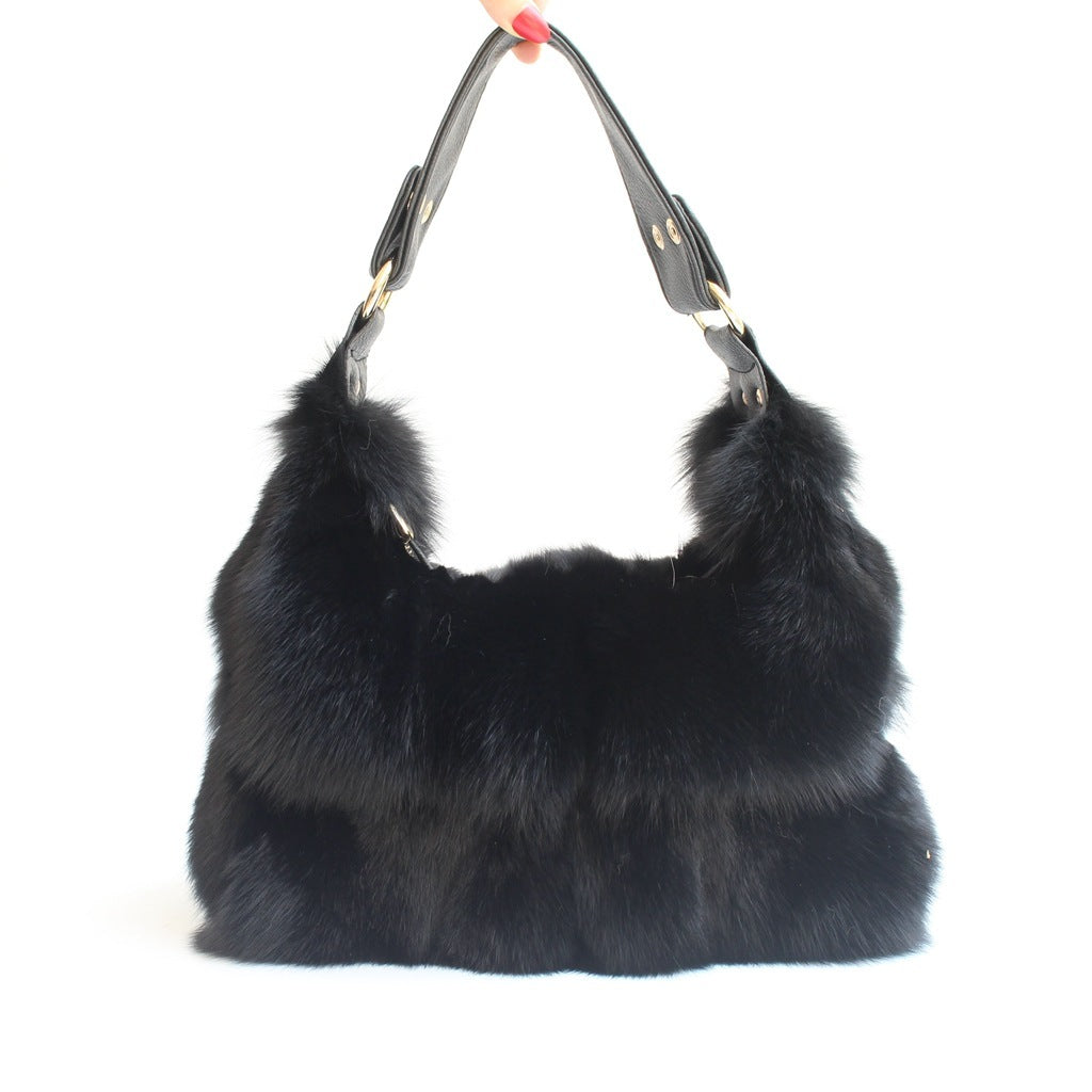 Fur Fox Hair Women's Bag Single Shoulder Belt