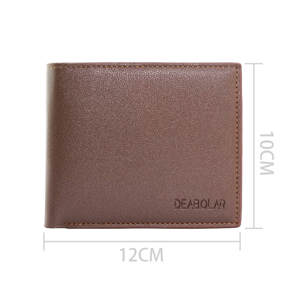 Fashion Short Tri-Fold Men's Wallet Zipper Accessory