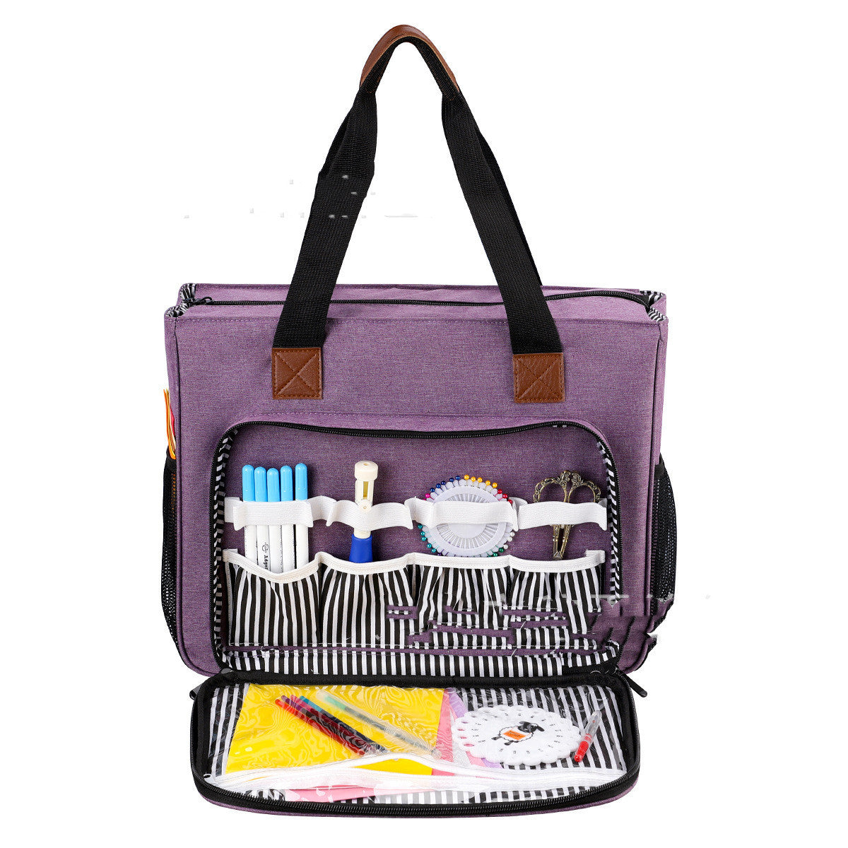 Embroidery Tool Storage Oxford Cloth Bag Double-layer Cross Thread  Weaving Tools