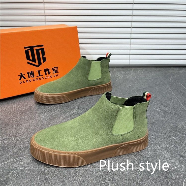 Zapatos casuales de invierno de terciopelo y algodón cálidos para hombre