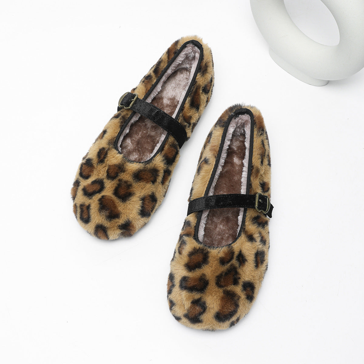 Fleece-lined Platform Round Toe Large Size Women's Shoes