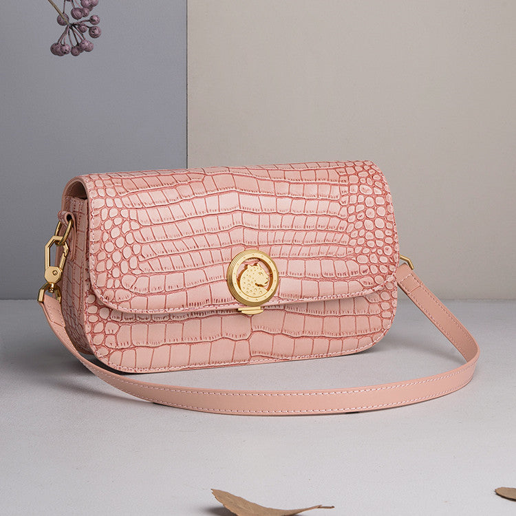 Sac messager à bandoulière en cuir tendance pour femme