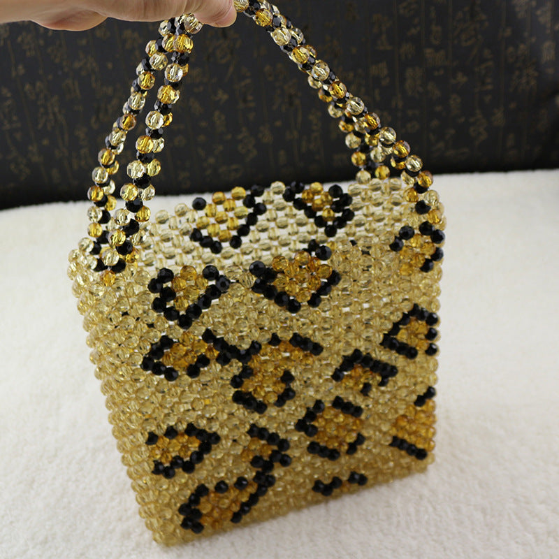 Woven Beaded Bag With Various Pattern Puzzles