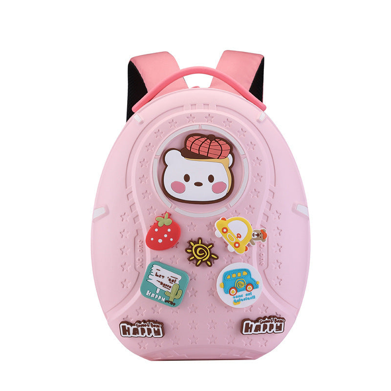 Mochila escolar para niños hecha a mano con dibujos animados a la moda