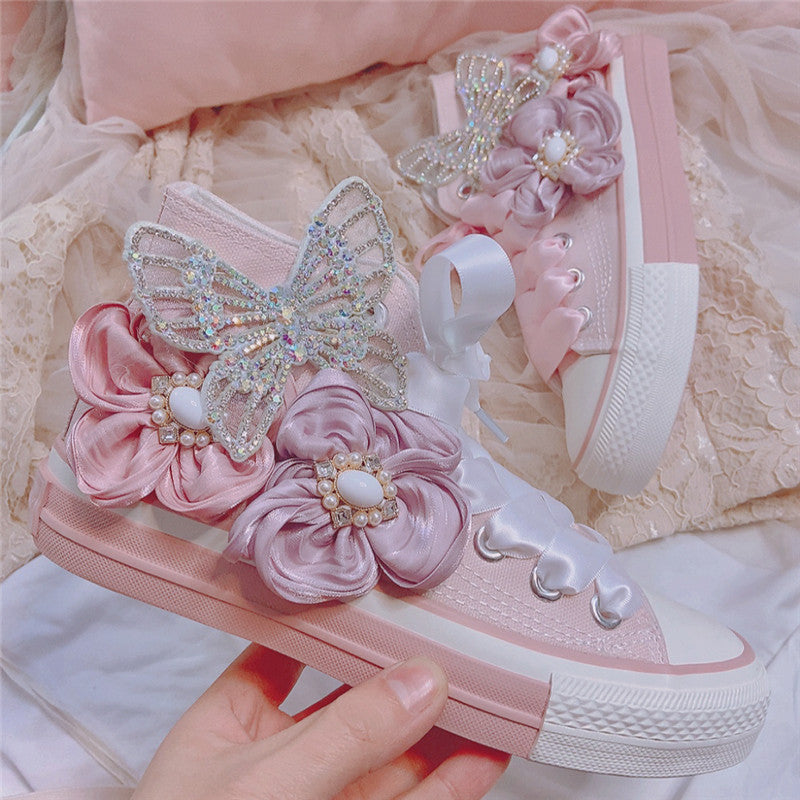 Chaussures à lacets en toile Fairy Dream Flower