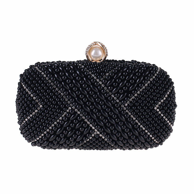 Women's Hand Holding Pearl Small Square Bag