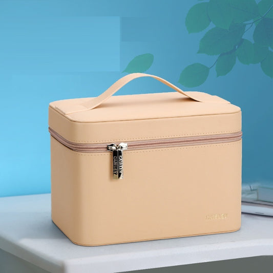 Large-capacity Simple Portable Double-layer Portable Cosmetic Bag