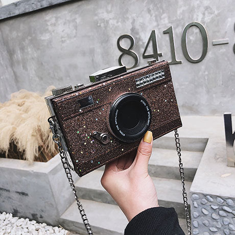 Sac à main pour appareil photo à paillettes simple et tendance pour femme