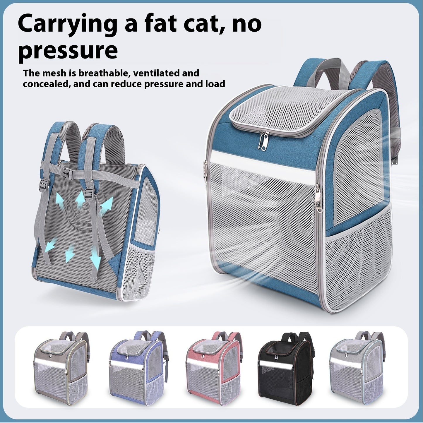 Mochila plegable y transpirable para mascotas, ideal para salir