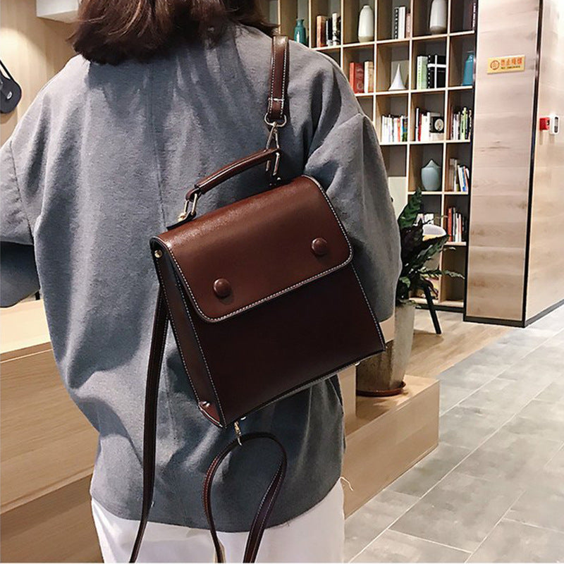 New Fashion All-match Casual Messenger Small Backpack Trendy Travel