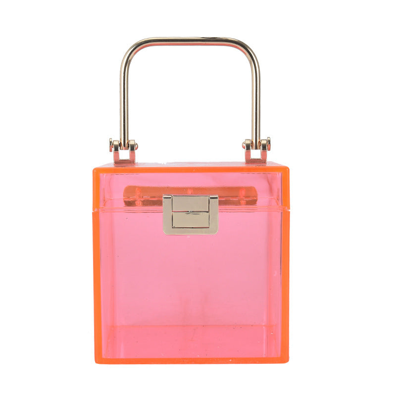 Acrylic Transparent Box Personality Creative Ins Net Red Wild Chain Messenger Jelly Bag