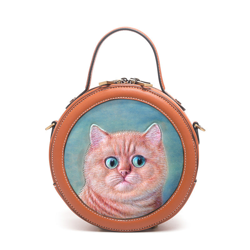 Petit sac rond en cuir High Sense