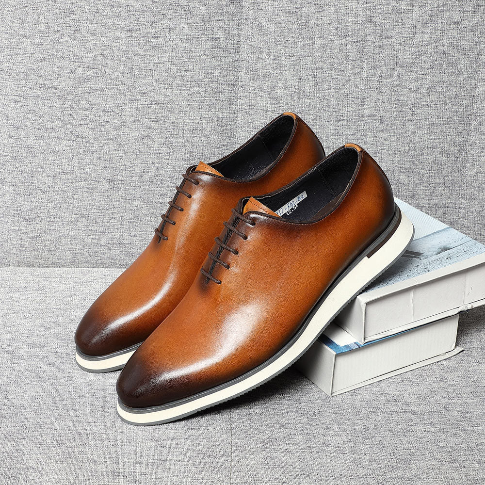 Zapatos de negocios Oxford de alta gama hechos a mano para hombre