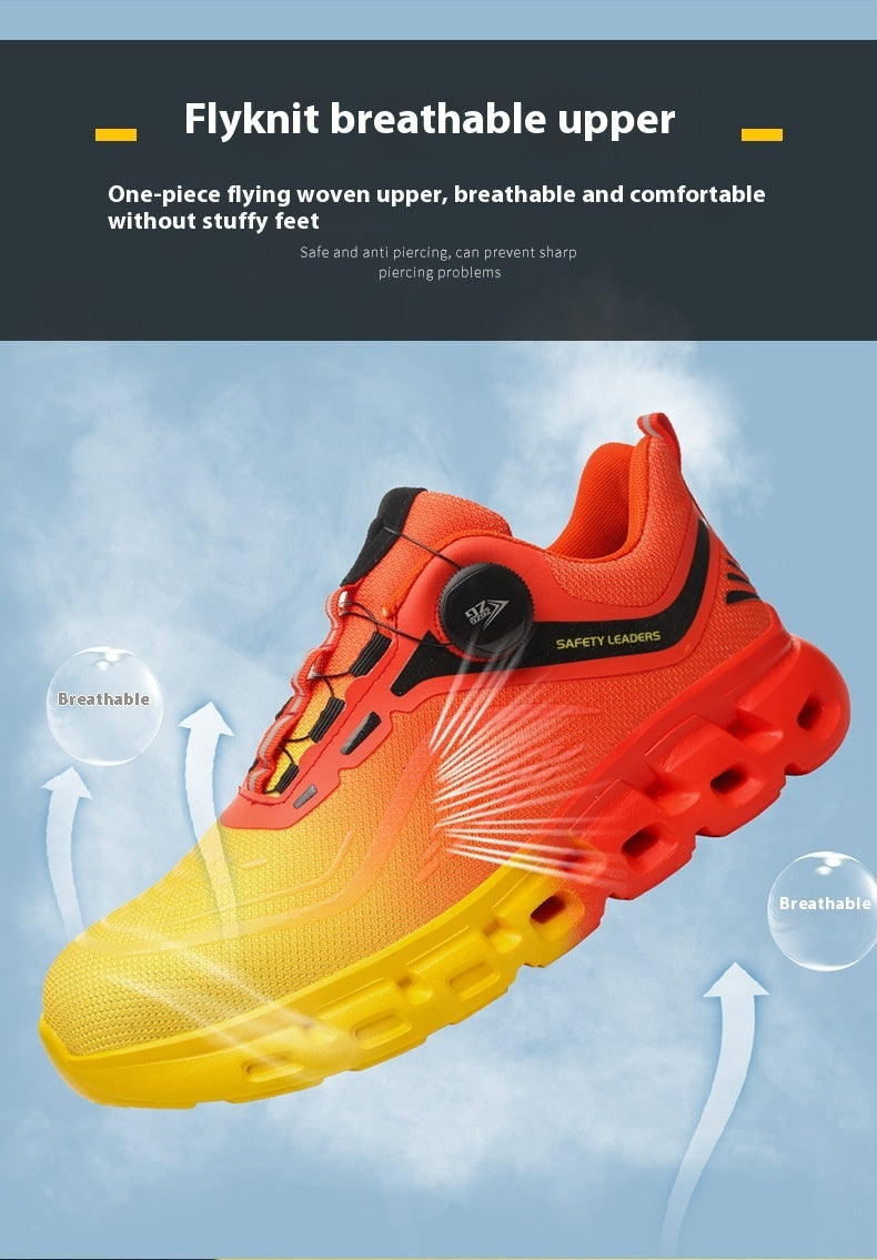 Chaussures de sécurité respirantes et portables à embout en acier anti-écrasement et anti-pénétration