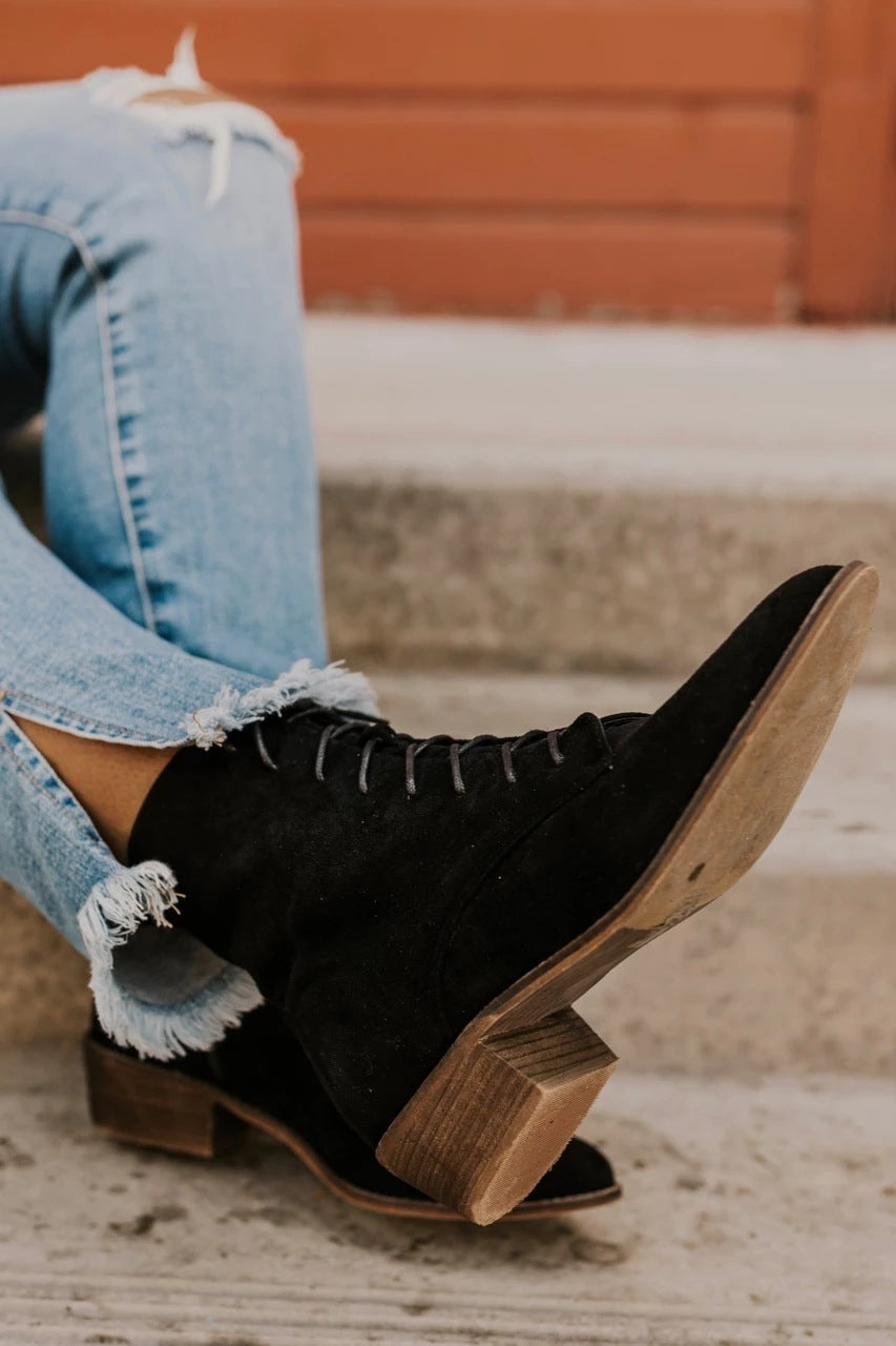 Botas de mujer de tacón cuadrado bajo informales nuevas de otoño e invierno, botas Martin bajas