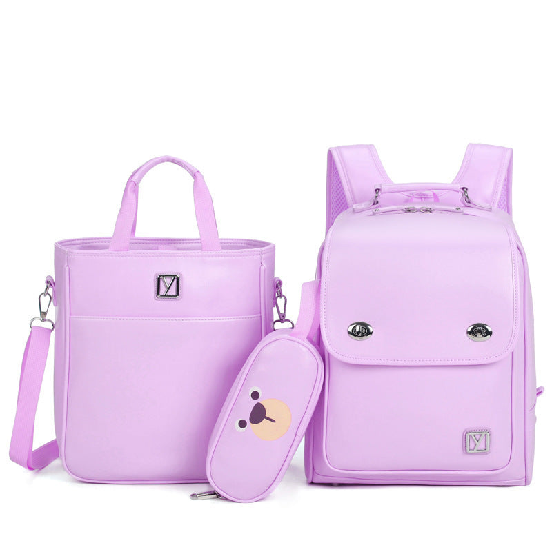 Children's Backpack Shoulder Lightweight Waterproof Three-piece Set