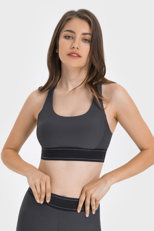 Soutien-gorge de sport contrasté