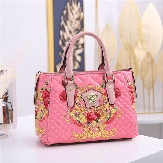 Printed Handbag Rhombic Car Line Women's