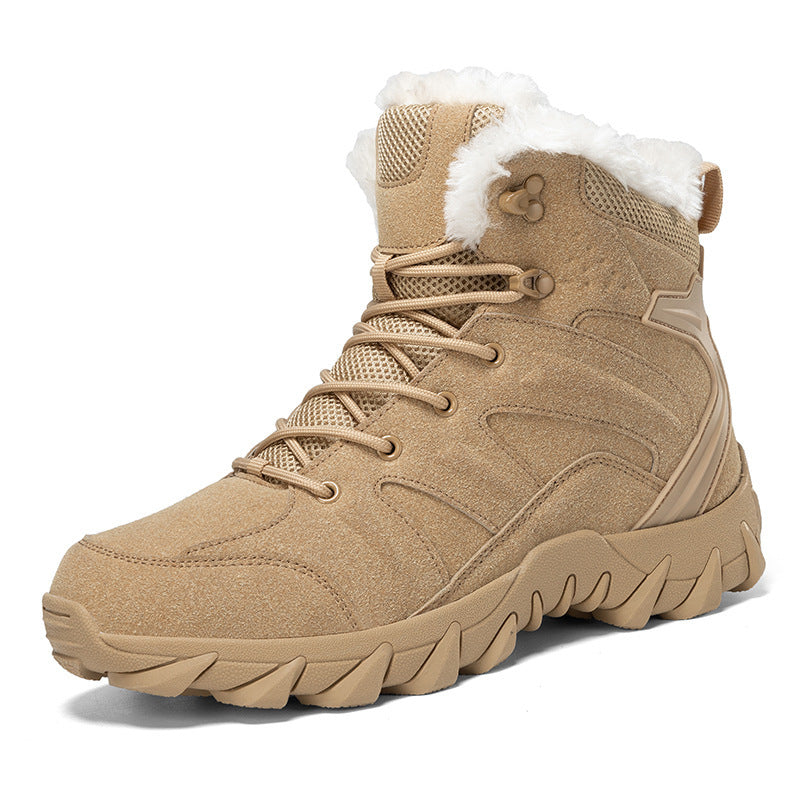 Botas de nieve para hombre con tubo medio térmico engrosado