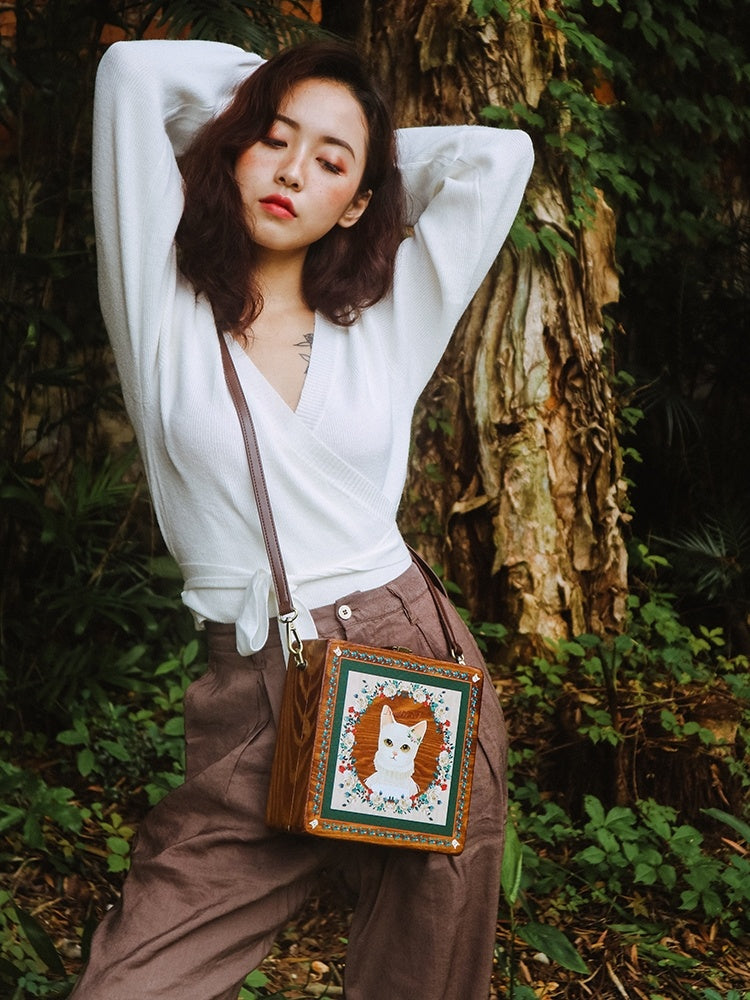 Original Design Of Printed Mori Literature And Art All-match Messenger Bag