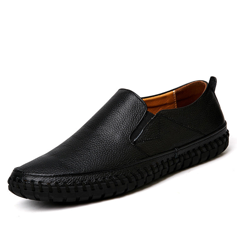 Zapatos de cuero de vaca de primera capa para hombre, estilo casual de negocios