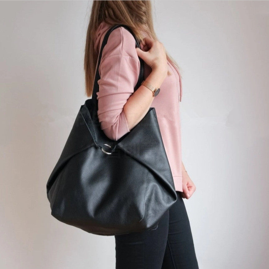 Nouveau grand sac fourre-tout portable en cuir souple pour femme de grande capacité à une épaule