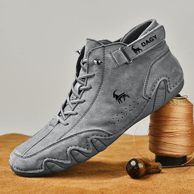 Chaussures montantes en coton rembourré pour homme, chaussures décontractées doublées de polaire