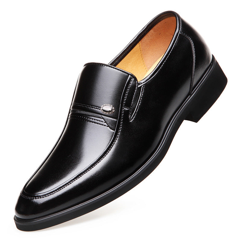 Zapatos de cuero para hombre, estilo formal, de negocios, suela suave, antideslizantes