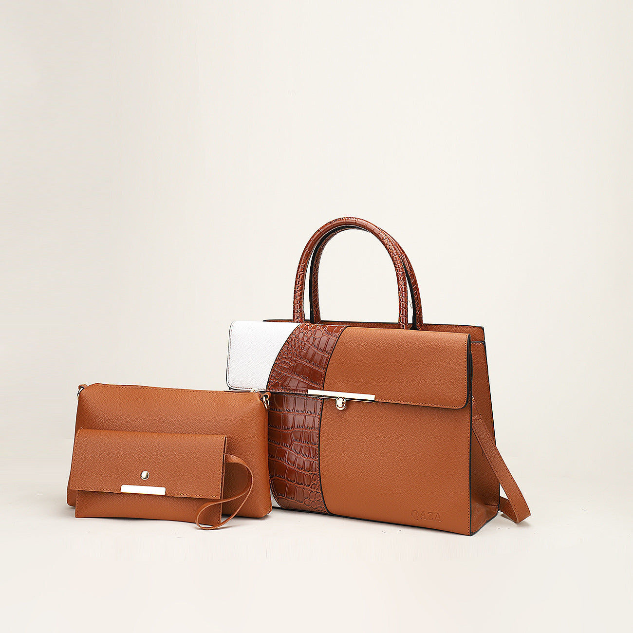 Winter New Color Contrast Three Piece Mother Bag