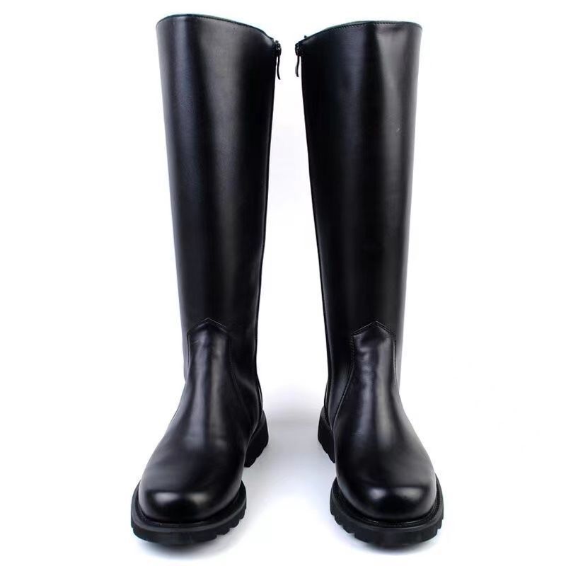 Men's Solid Color Minimalist Leather Long Boots